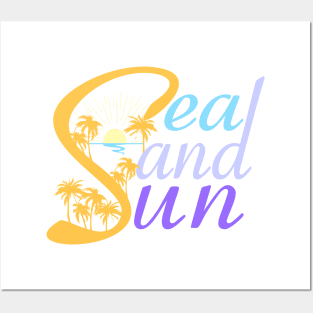 sea sand sun Posters and Art